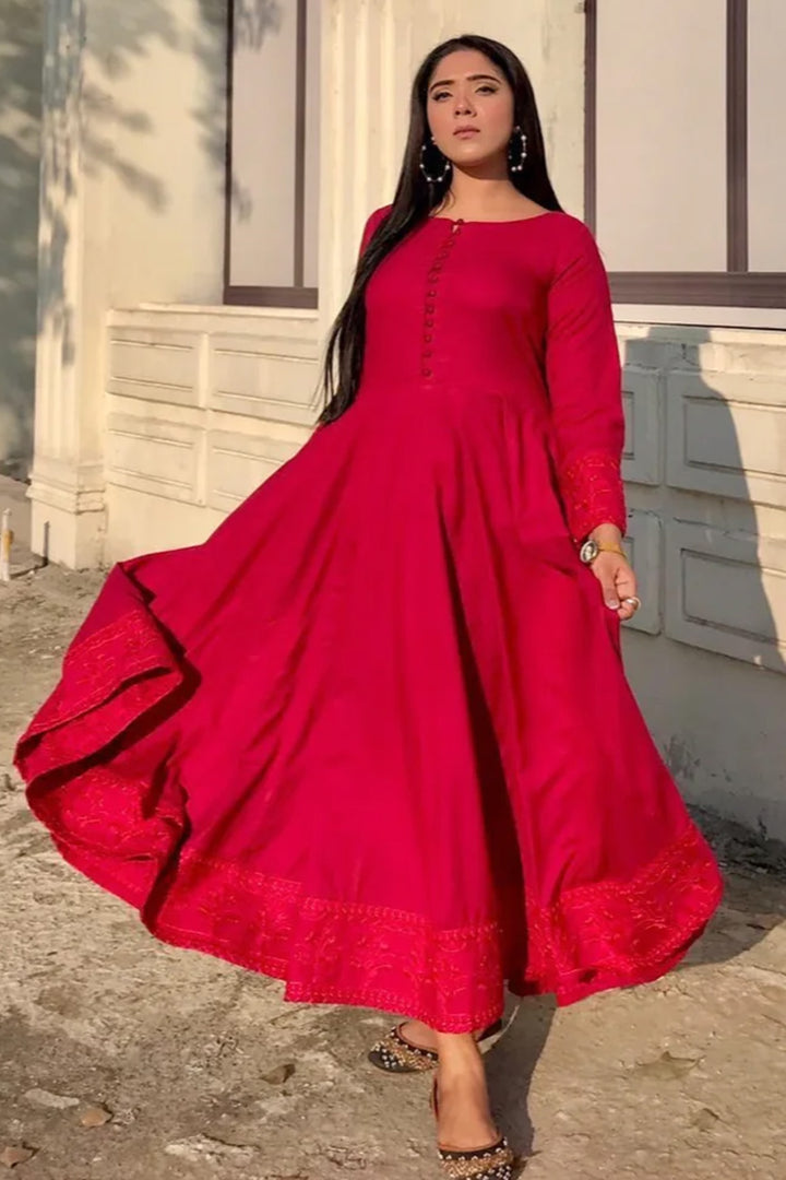 Basic Frock-Momina Malik